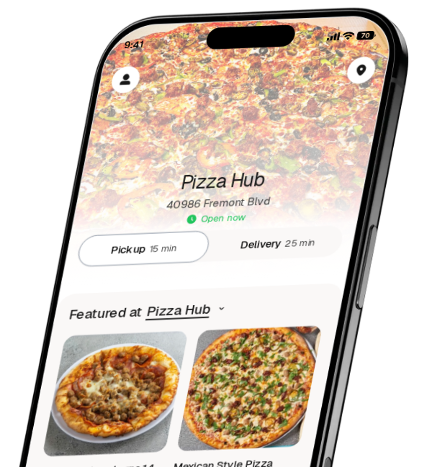 Pizza Hub app preview