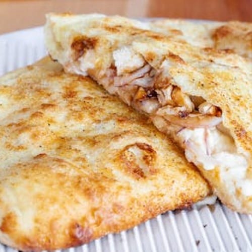 Chicken Tikkah Pizza Calzone.
