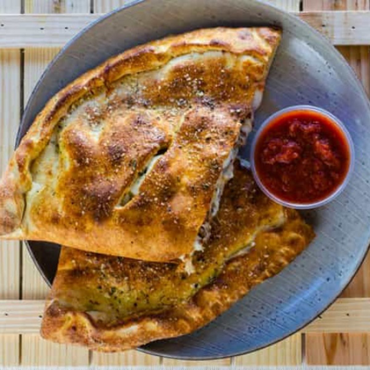 Pesto Chicken Calzone