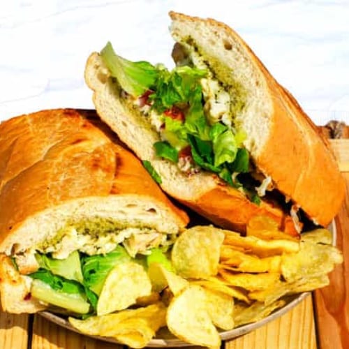 Pesto Chicken Sandwich.
