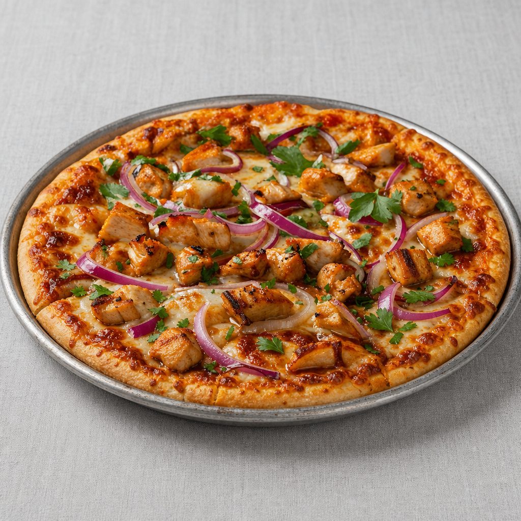 BBQ Chicken Pizza.