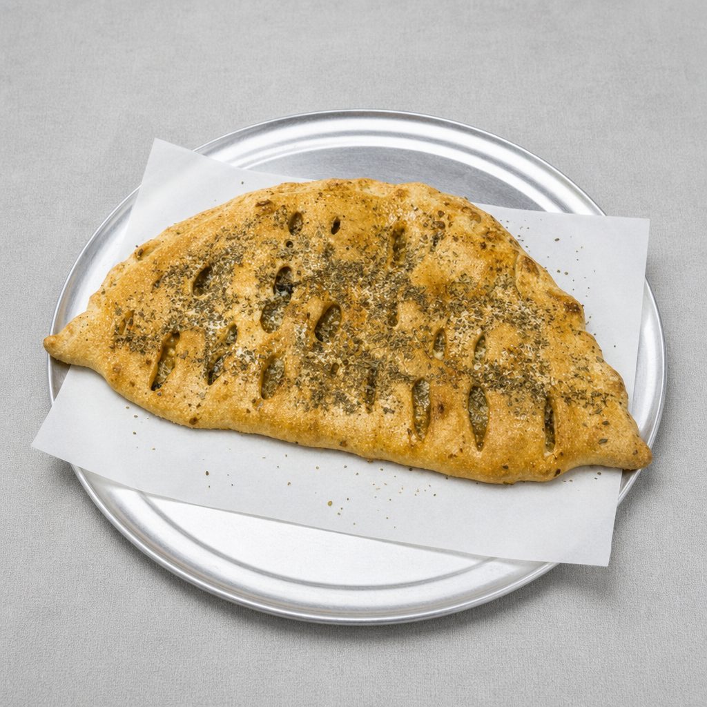 Pesto Shrimp Calzone.