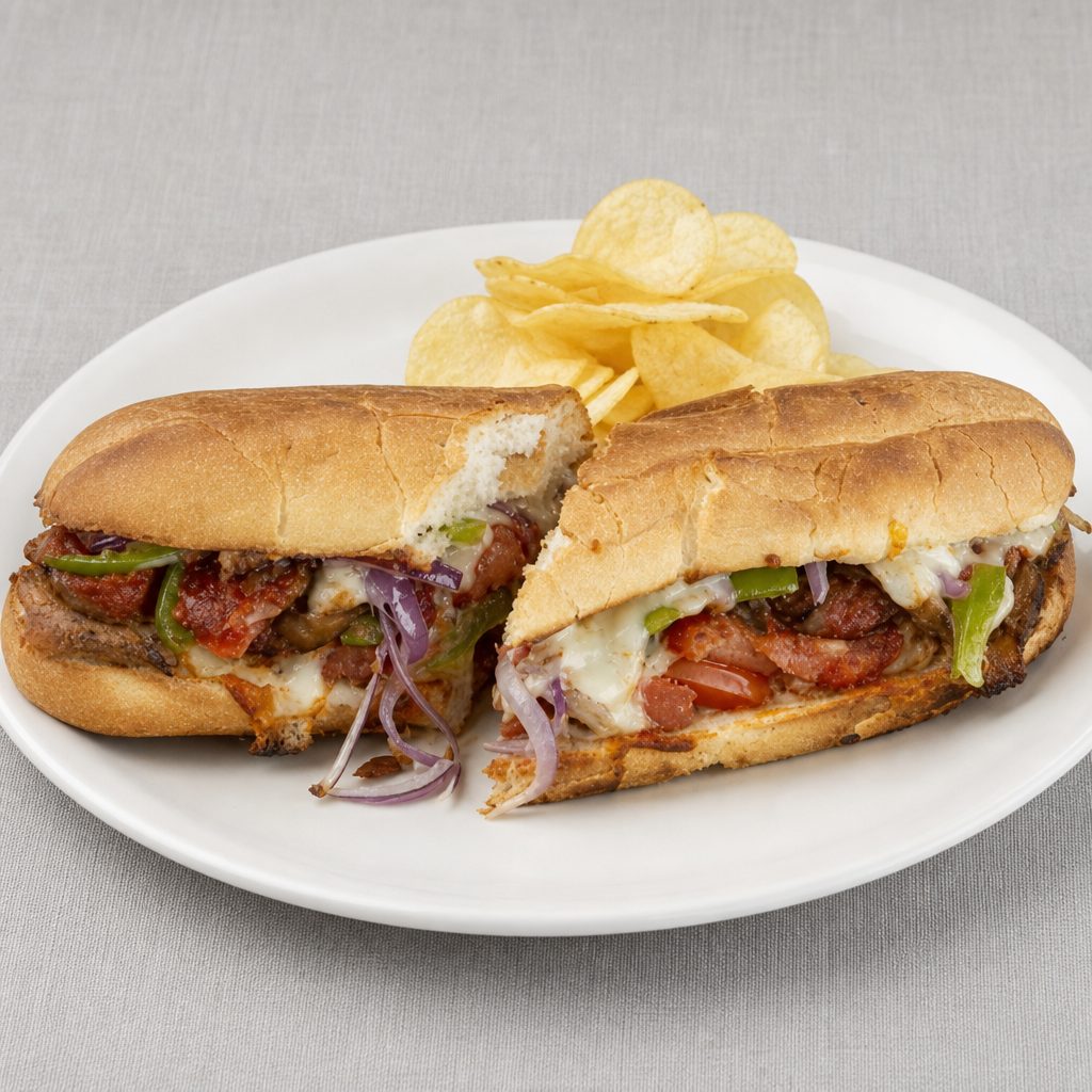 Cajun Sausage Sandwich.