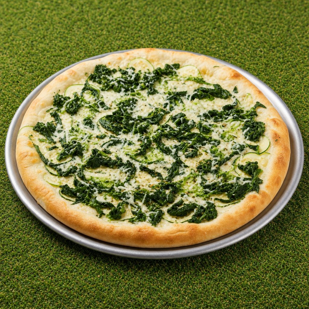 King Kong Greek Spinach Pizza.