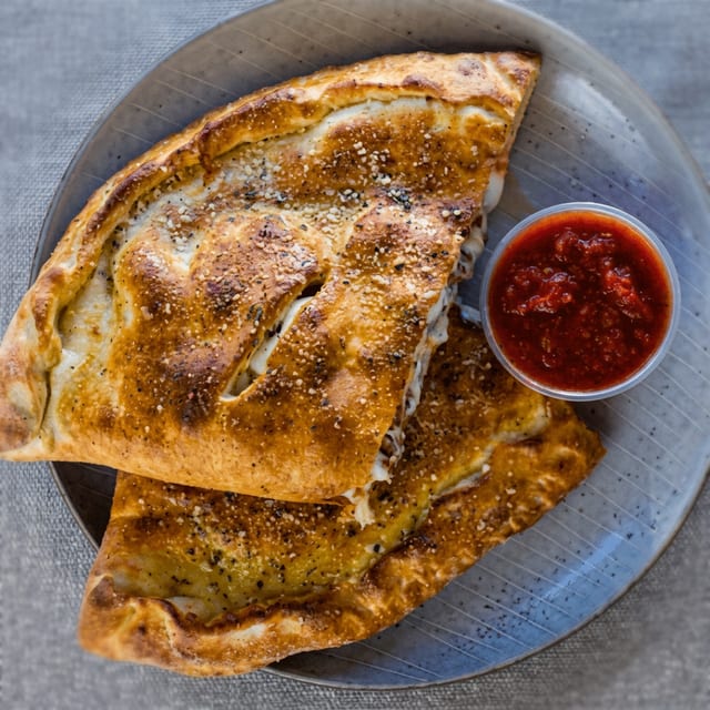 Greek Spinach Pizza Calzone